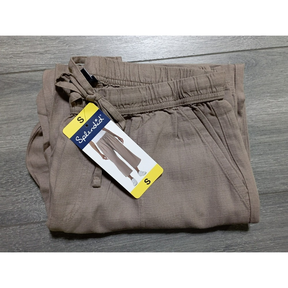 Splendid Viscose Blend Pants Adult Womens Small Light Brown Cropped